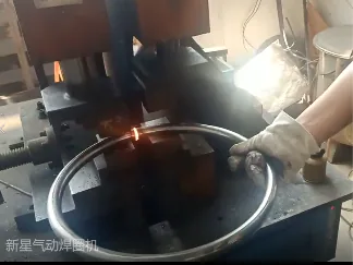铜铝排自动闪光对焊机焊接效果