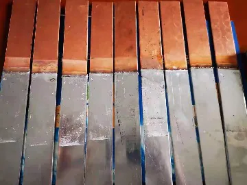 液压对焊机对接铜铝排效果